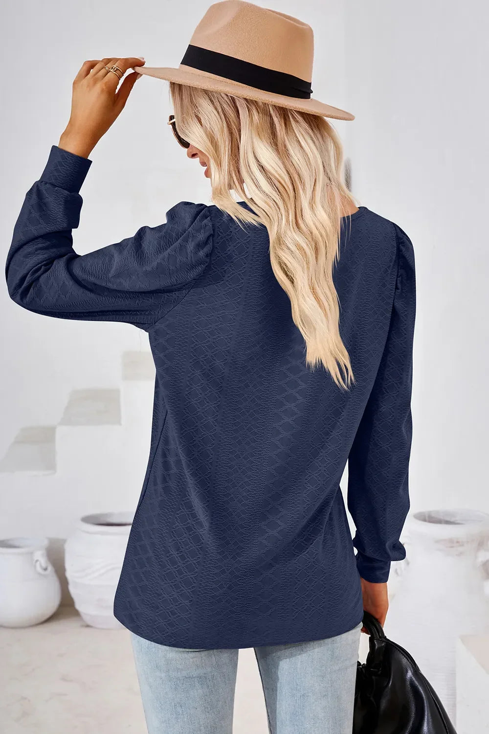Square Neck Puff Sleeve T-Shirt - Southern Shores Clothing