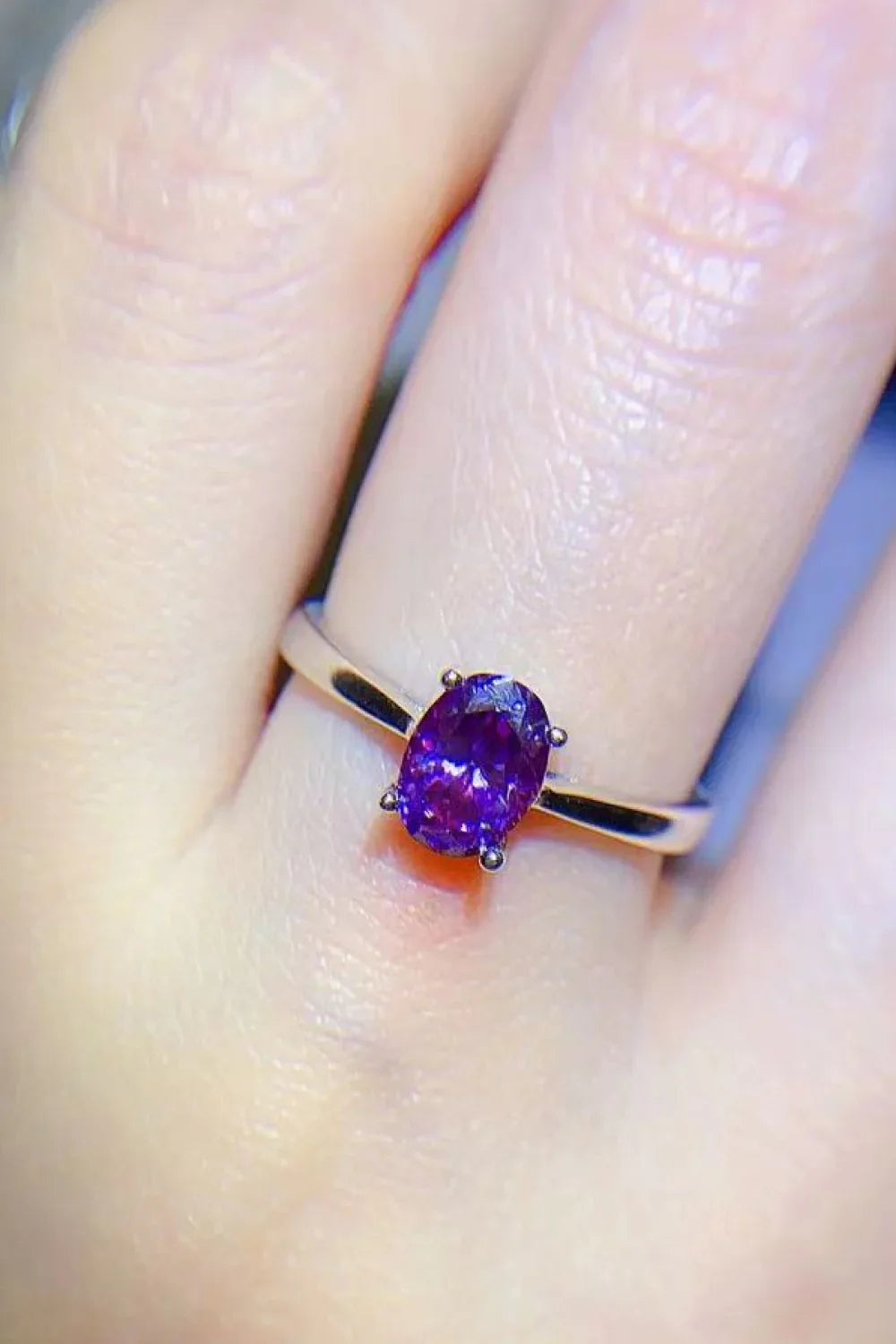 1 Carat Moissanite 4-Prong Solitaire Ring - Southern Shores Clothing