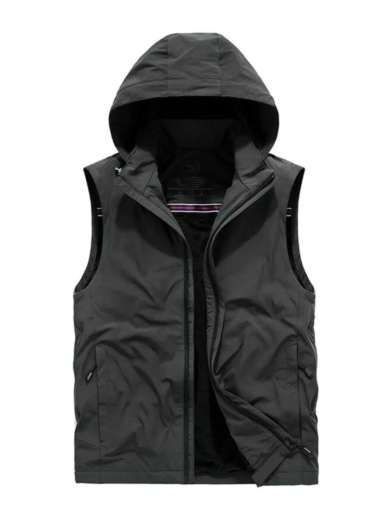 Coastal Plus Size Hooded Zip Vest With Stretch