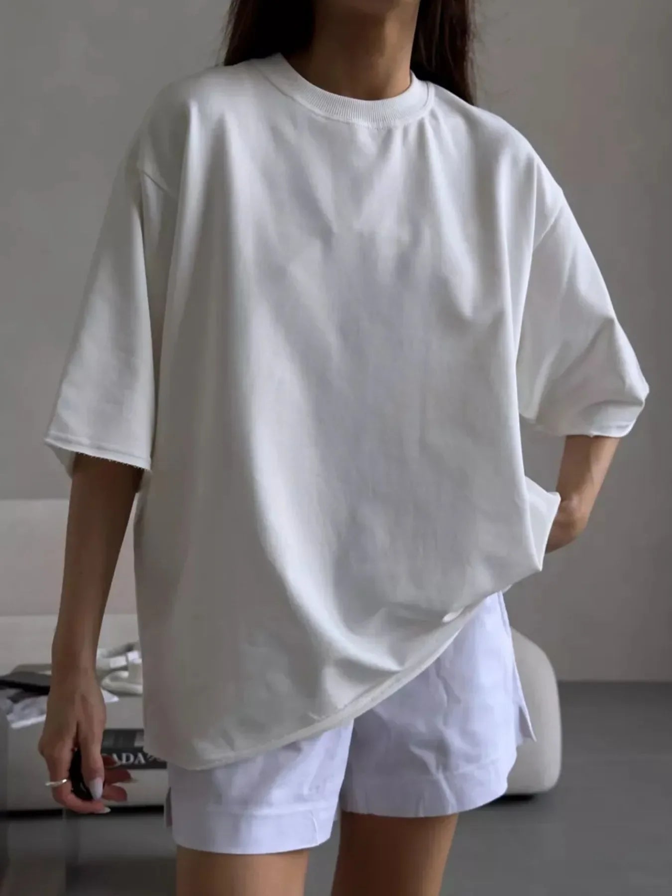 Oversized Round Neck Half Sleeve T Shirt With Relaxed Fit - Southern Shores Clothing