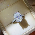 8 Carat Platinum-Plated Moissanite Sterling Silver Ring - Southern Shores Clothing