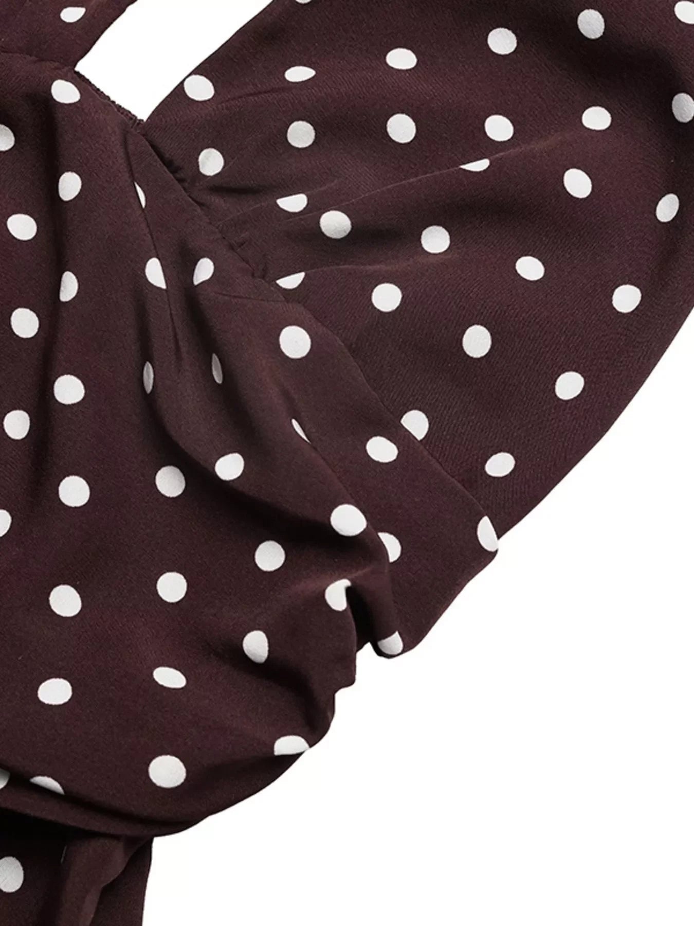 Halter Neck Maxi Dress With Polka Dot Pattern - Southern Shores Clothing