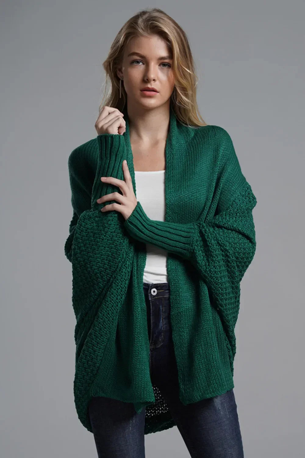 Open Front Batwing Sleeve Cardigan Lightweight - Southern Shores Clothing