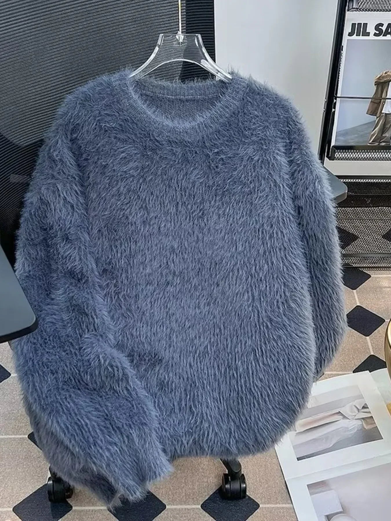 Cozy Fluffy Knit Stretch Pullover Sweater - Southern Shores Clothing