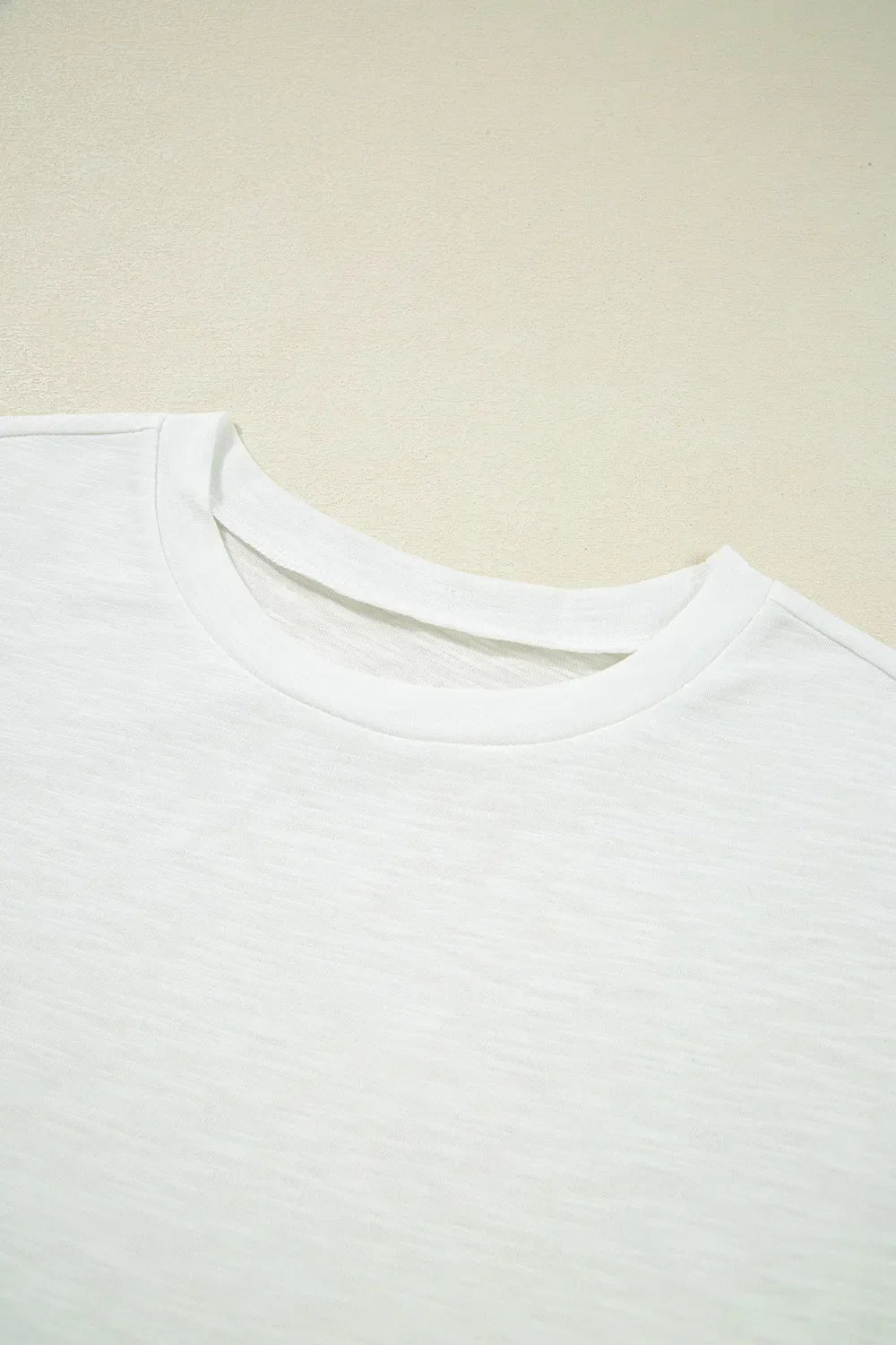 Lace Patchwork Cap Sleeve Round Neck T Shirt - Southern Shores Clothing