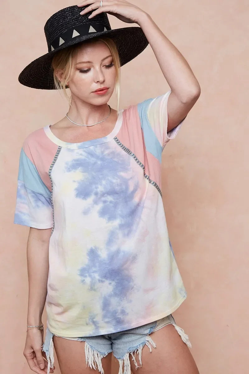 Tie Dye Cotton T Shirt Relaxed Fit Soft Breathable - Southern Shores Clothing