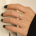 Zircon Wave Ring With Plated Accents In Sterling Silver - Southern Shores Clothing