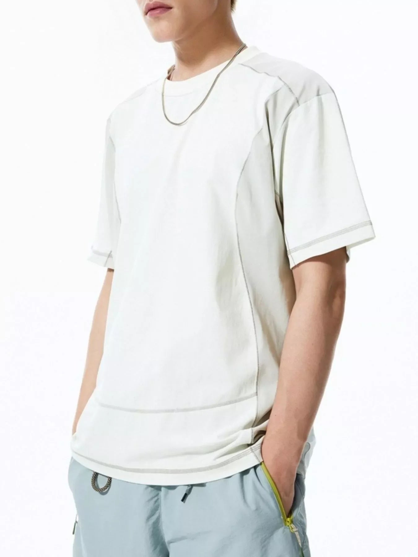 Relaxed Fit Contrast Stitch Polyester T Shirt - Southern Shores Clothing