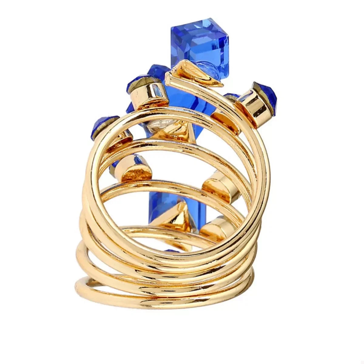 18K Gold-Plated Multi-Layer Crystal Ring - Southern Shores Clothing