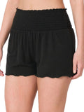 Smocked Elastic Waist Shorts With Lightweight Fabric - Southern Shores Clothing