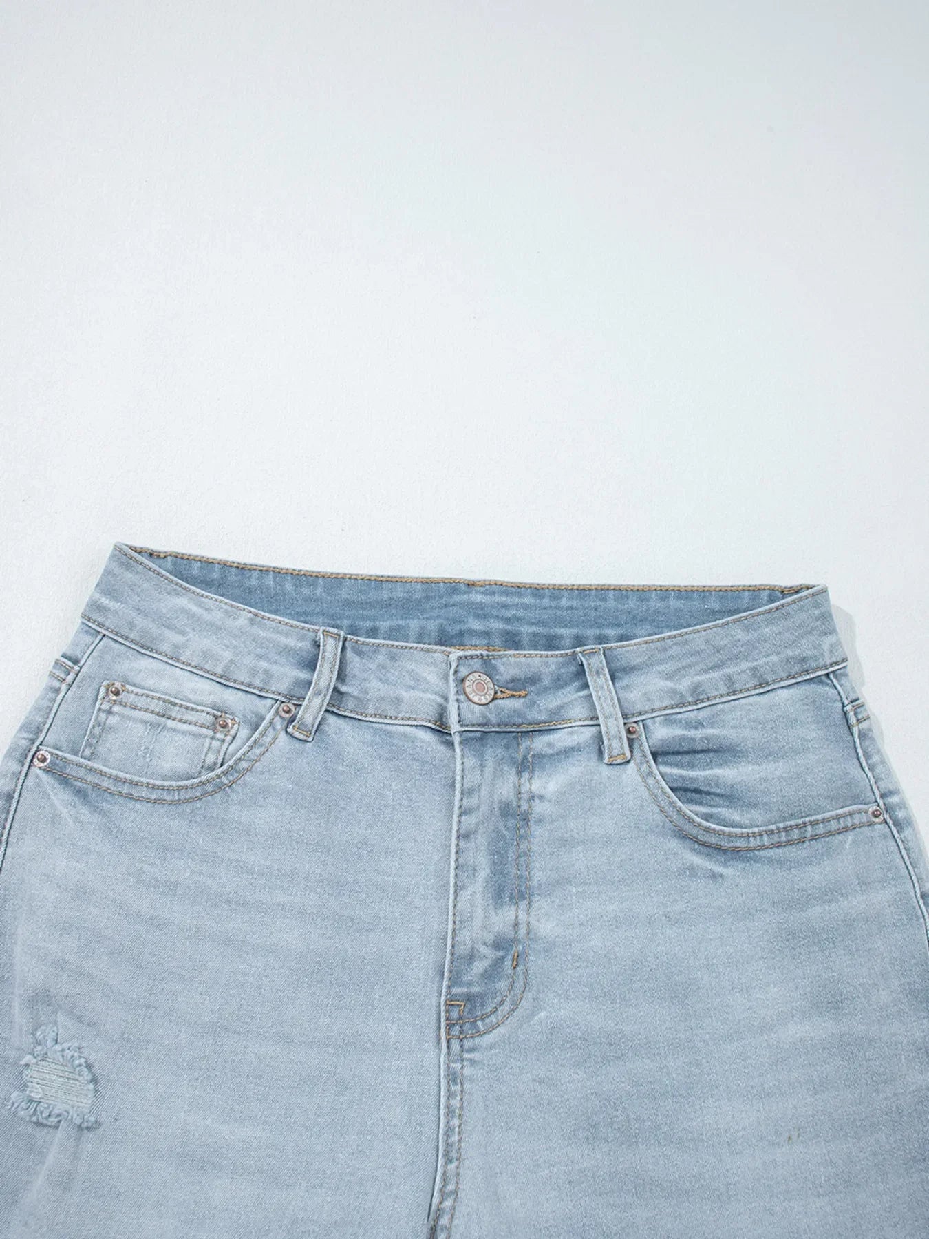 Coastal Distressed Skinny Jeans Mid Rise Ankle Length - Southern Shores Clothing