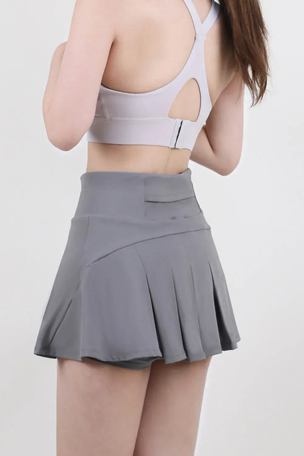 High Waist Pleated Active Skirt With Stretchy Fabric - Southern Shores Clothing
