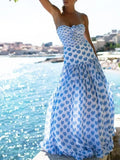 Heart-Print One-Piece Swimsuit With Ruffle Bow Skirt Soft Cups - Southern Shores Clothing