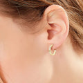 Sterling Silver Moissanite C Hoop Earrings - Southern Shores Clothing