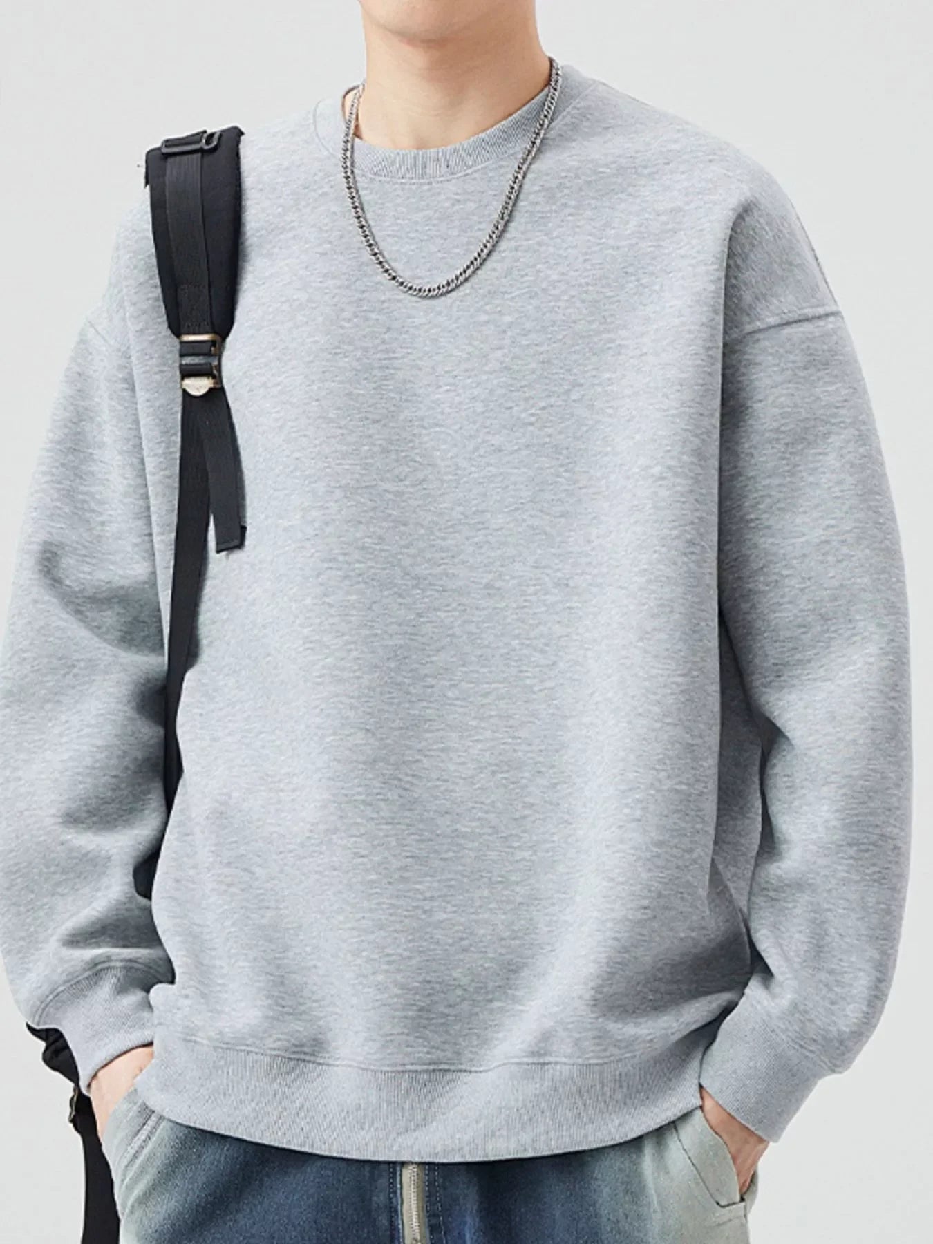 Oversized Plus Size Cotton Spandex Round Neck Sweatshirt - Southern Shores Clothing