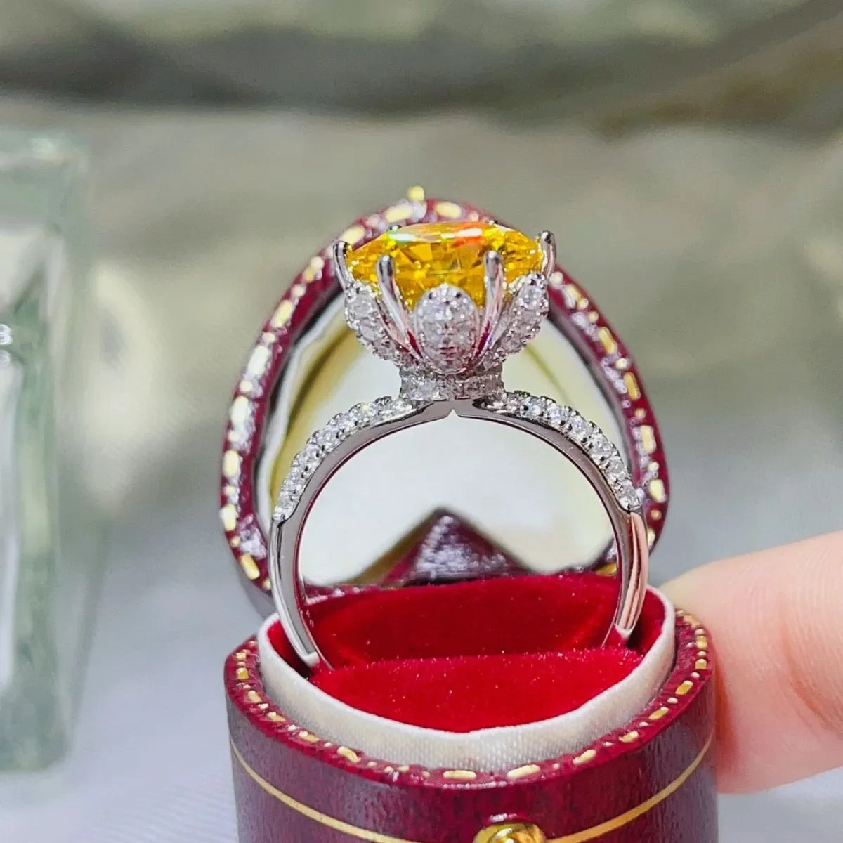 Classic 5 Carat Moissanite Sterling Silver Ring - Southern Shores Clothing