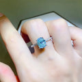 Moissanite Zircon Sterling Silver Ring Center Stone - Southern Shores Clothing