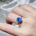 3 Carat Moissanite Sterling Silver Ring With Zircons - Southern Shores Clothing