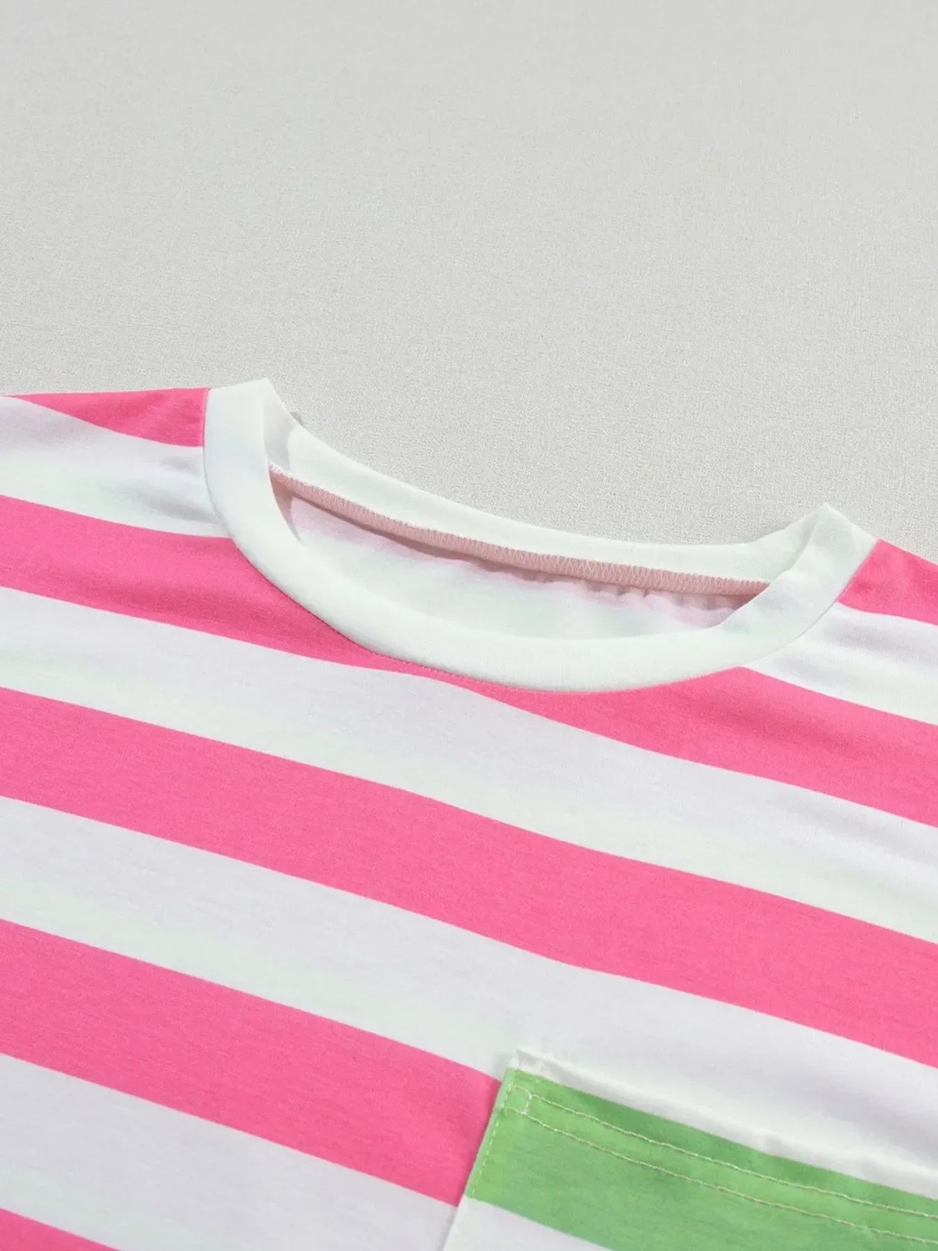 Flawless Fit Oversized Striped Short Sleeve Pocket T Shirt - Southern Shores Clothing