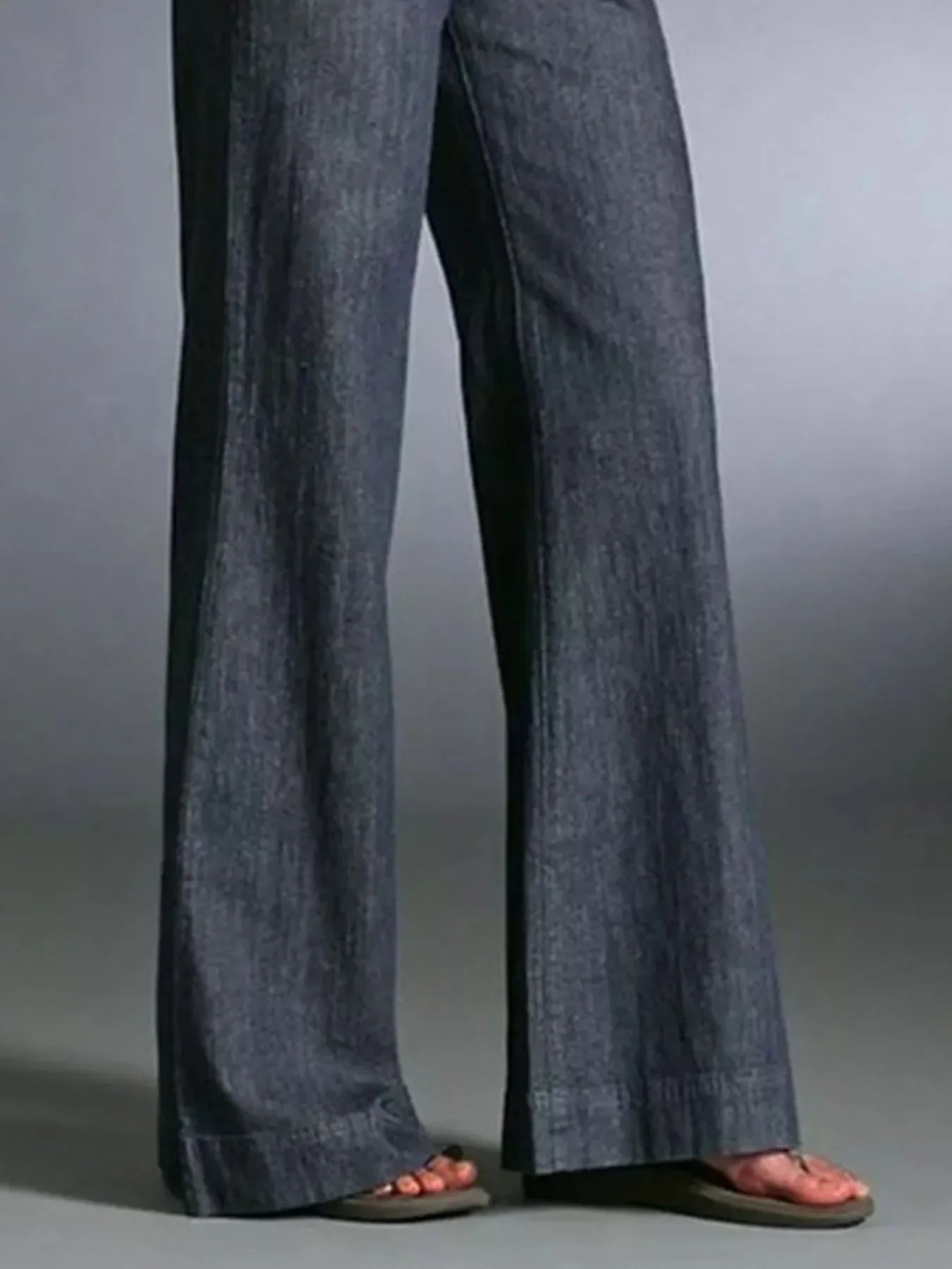 Plus Size High-Waisted Wide-Leg Jeans With Comfort Fit - Southern Shores Clothing