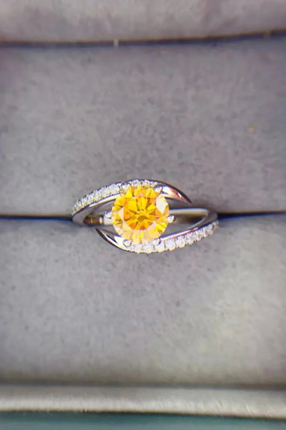 1 Carat Moissanite Sterling Silver Ring Coastal - Southern Shores Clothing