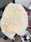 Textured Knit Polo Collar Stretch Sweater - Southern Shores Clothing