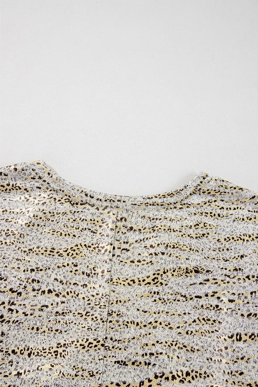 Leopard Print Half Sleeve V Neck Loose Fit T Shirt - Southern Shores Clothing