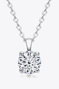 Minimalist Sterling Silver Moissanite Necklace - Southern Shores Clothing
