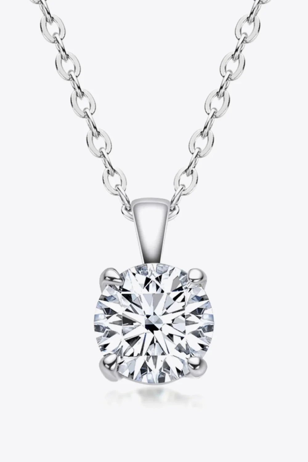 Minimalist Sterling Silver Moissanite Necklace - Southern Shores Clothing