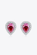 2 Carat Rose Moissanite Teardrop Stud Earrings - Southern Shores Clothing