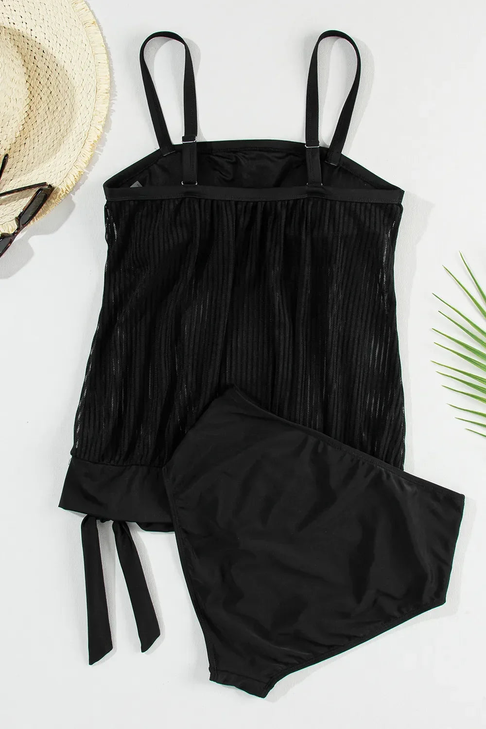 Square Neck Spaghetti Strap Tankini Set Two-Piece Swimsuit - Southern Shores Clothing