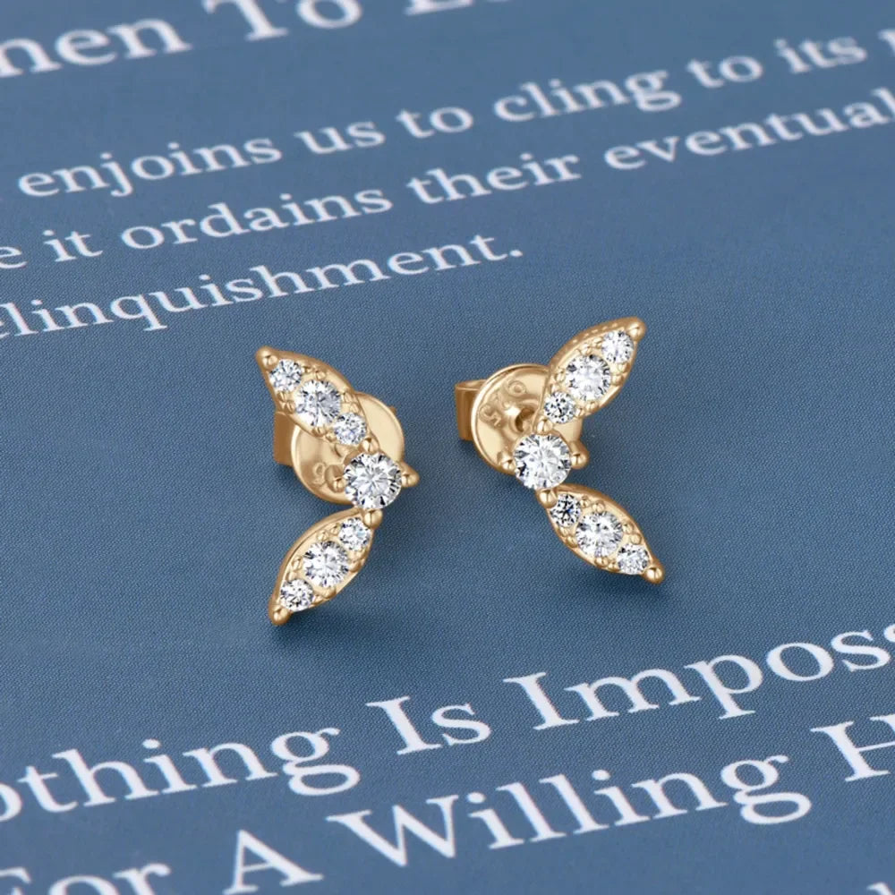 Moissanite Sterling Silver Stud Earrings - Southern Shores Clothing