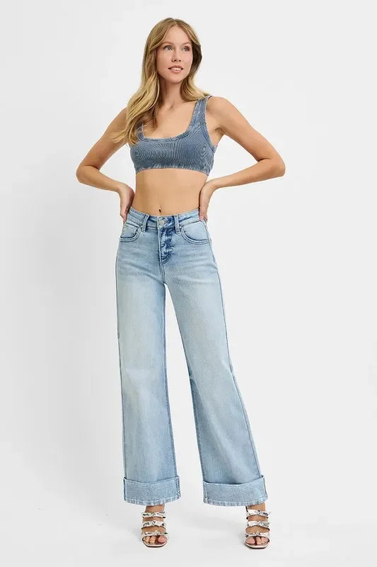 Plus Size Tummy Control High Rise Denim Jeans - Southern Shores Clothing