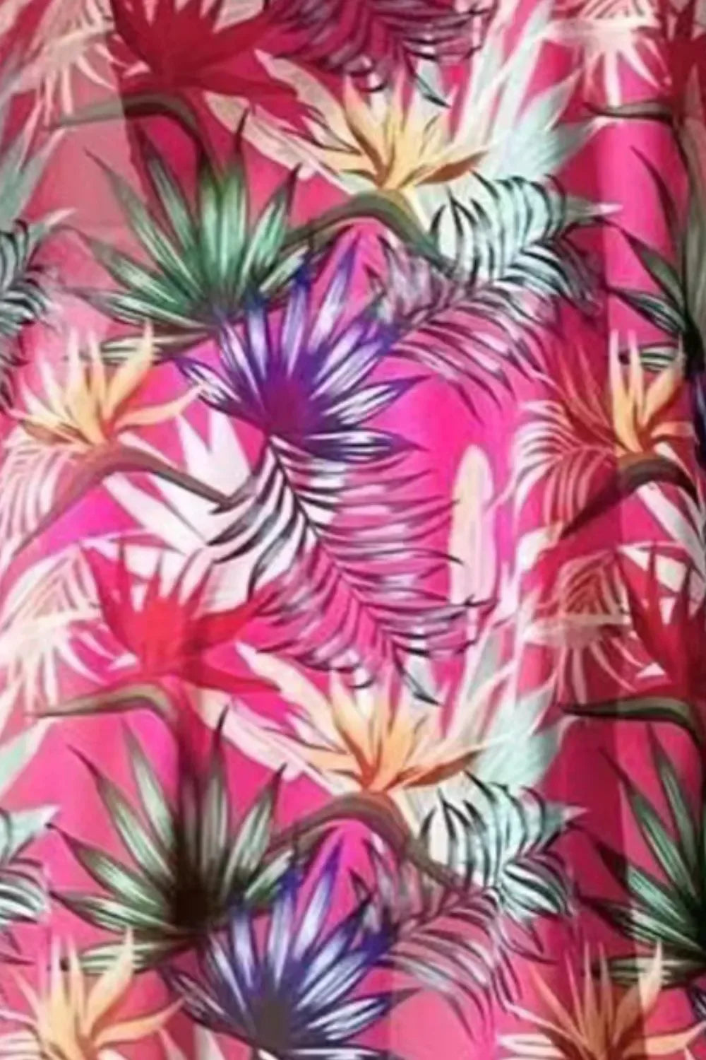Tropical Print Halter Neck Three-Piece Swim Set Removable Pads - Southern Shores Clothing