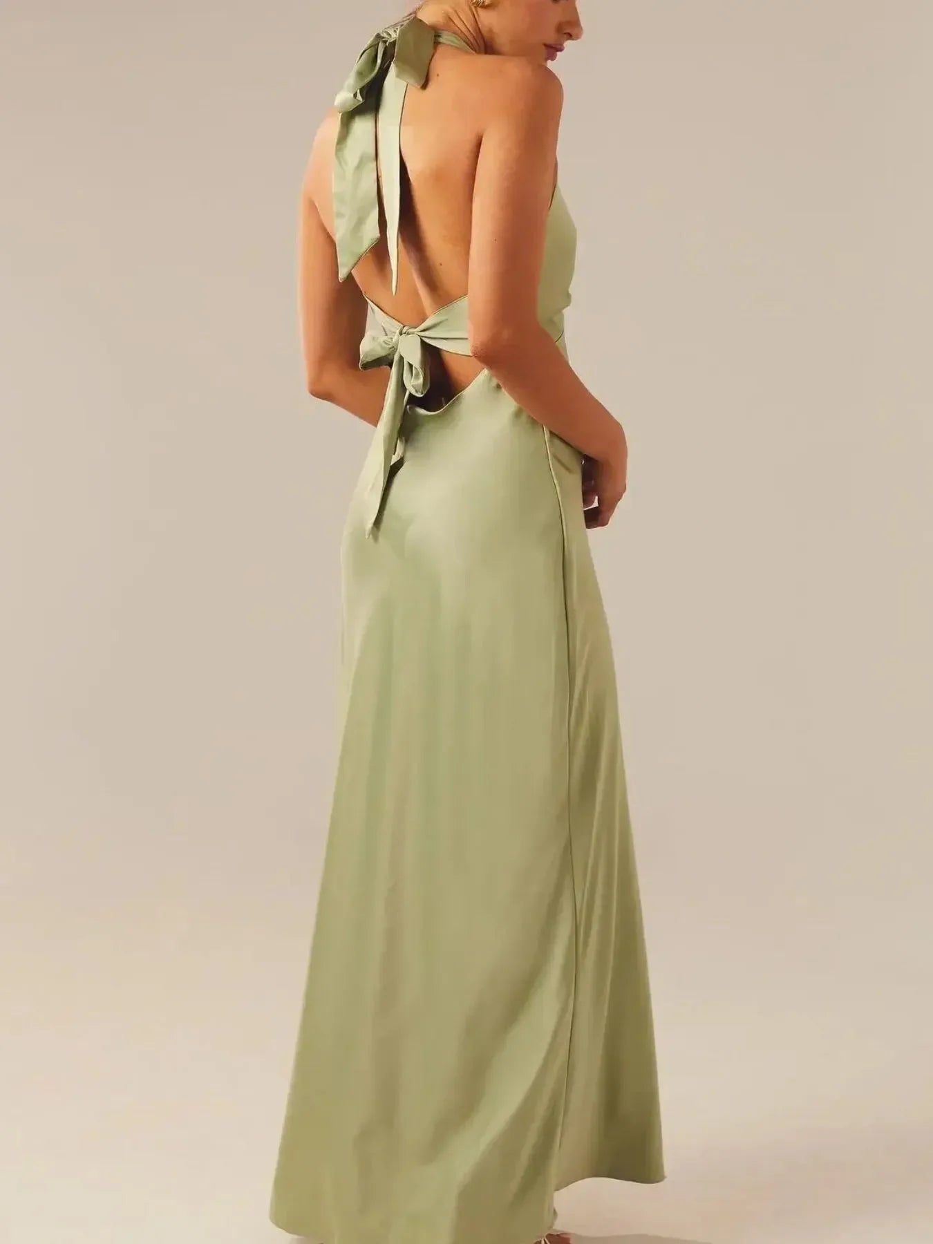 Halter Neck Wrap Maxi Dress With Tie Detail - Southern Shores Clothing