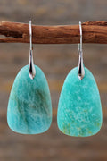 Coastal Natural Stone Dangle Earrings With Silver Hooks - Southern Shores Clothing