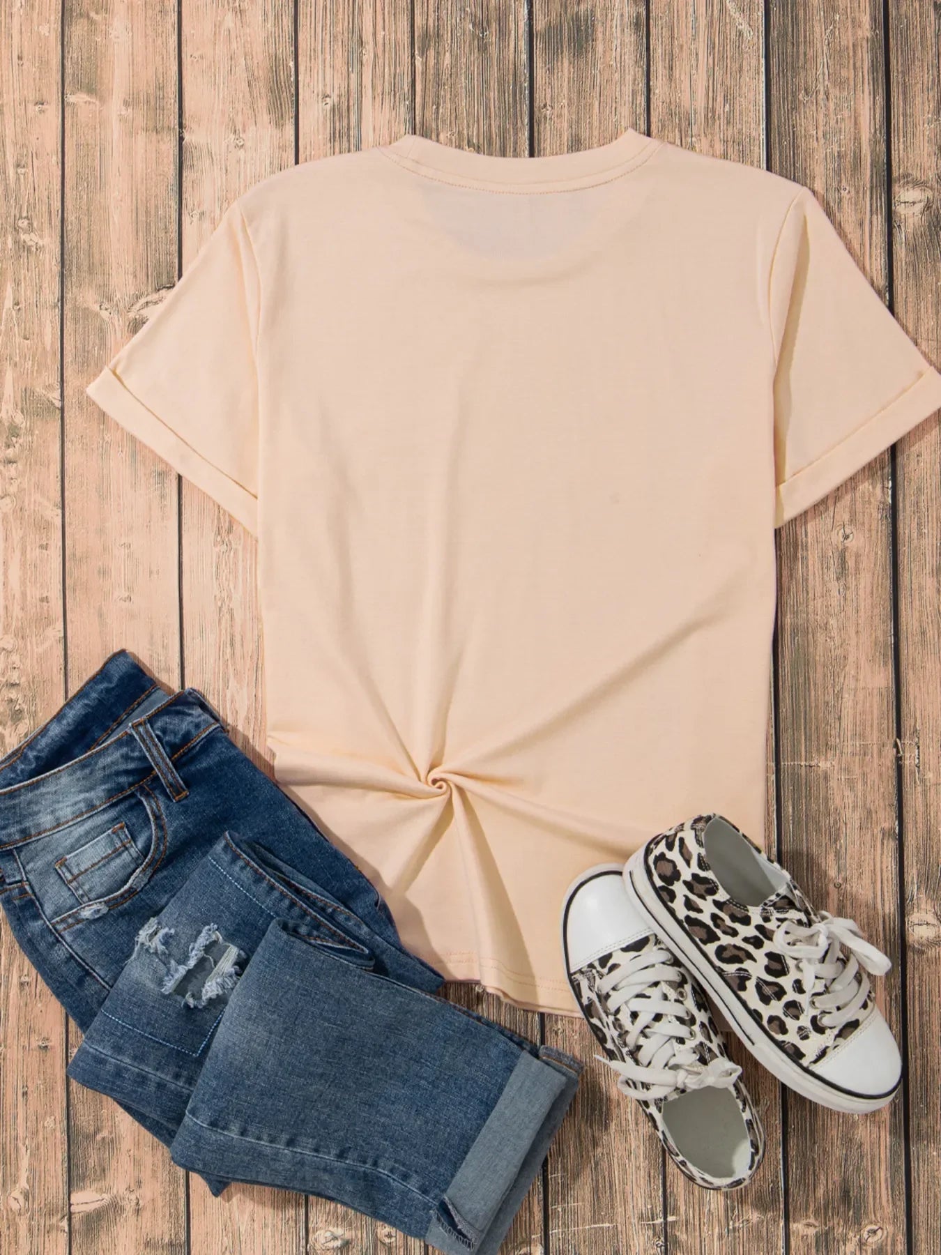 Sequin Horses Patched Casual Crewneck T Shirt With Stretch - Southern Shores Clothing