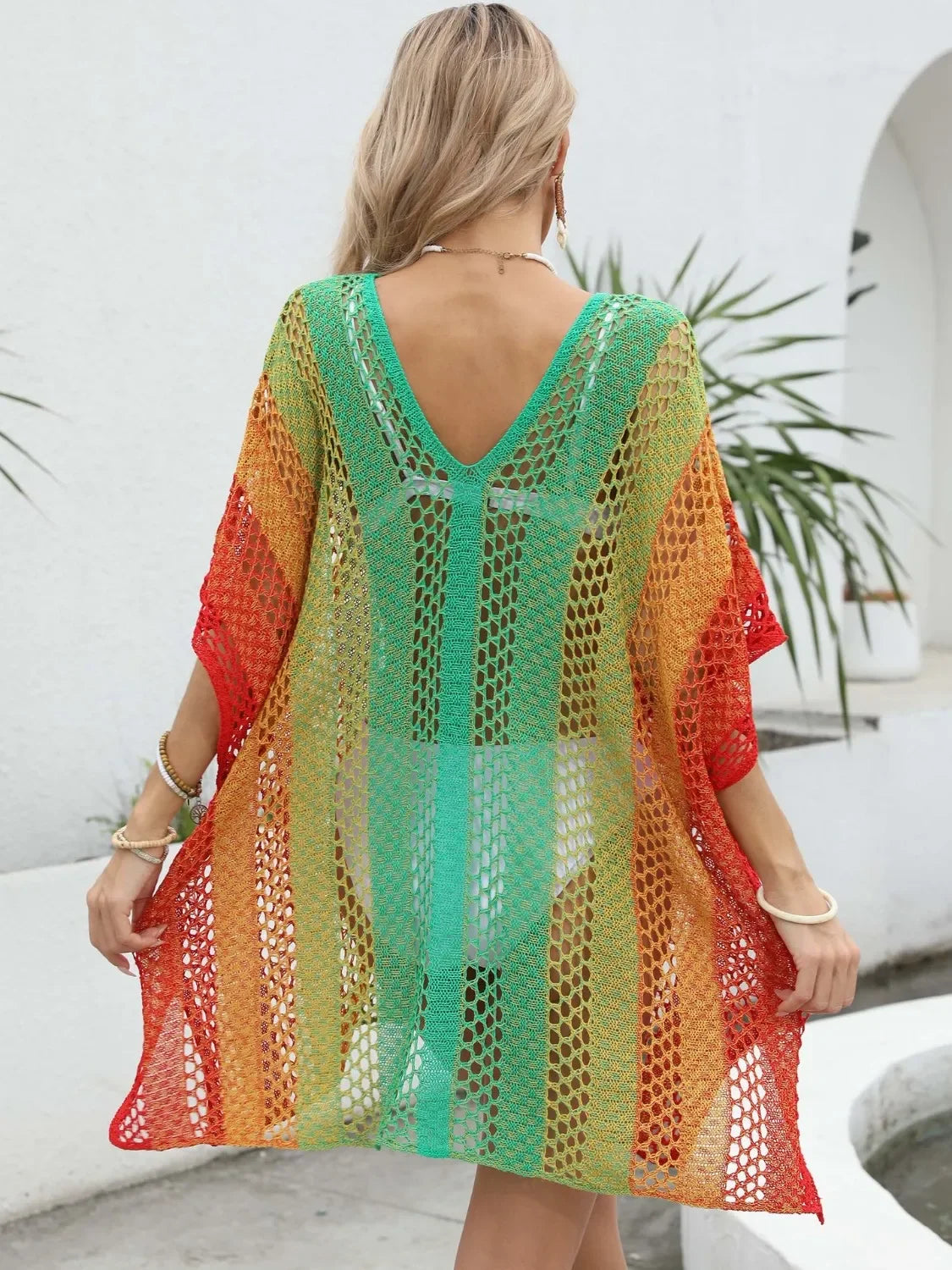 Gradient Crochet Beach Cover Up One Size - Southern Shores Clothing