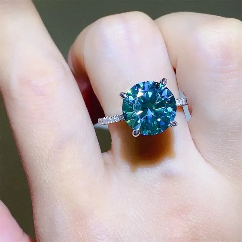 5 Carat Moissanite Zircon Sterling Silver Ring - Southern Shores Clothing