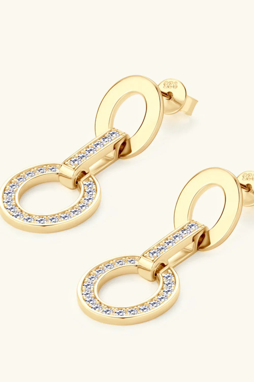 Platinum Plated Moissanite Sterling Silver Earrings - Southern Shores Clothing