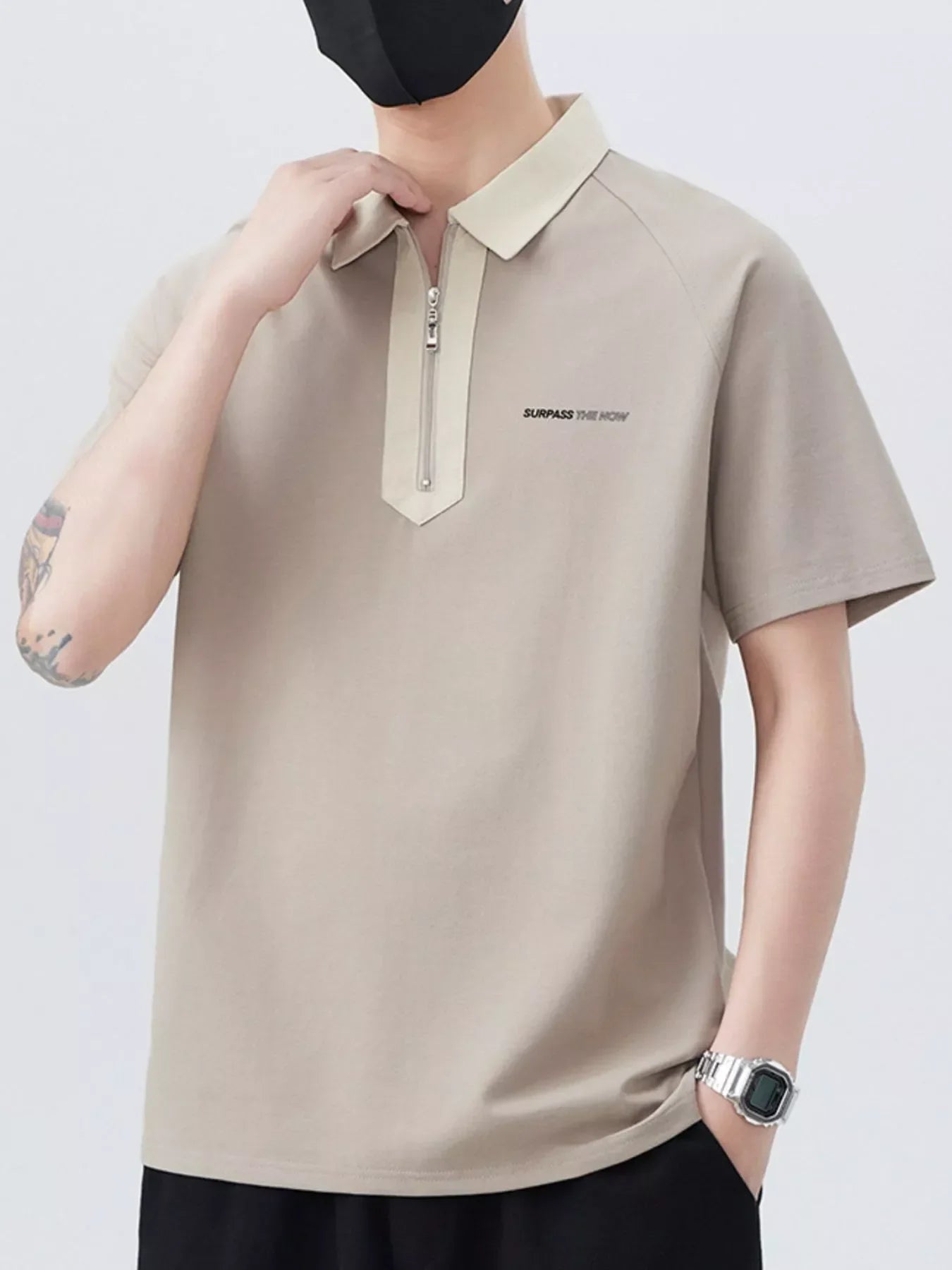 Plus Size Quarter Zip Polo With Stretch Fabric - Southern Shores Clothing