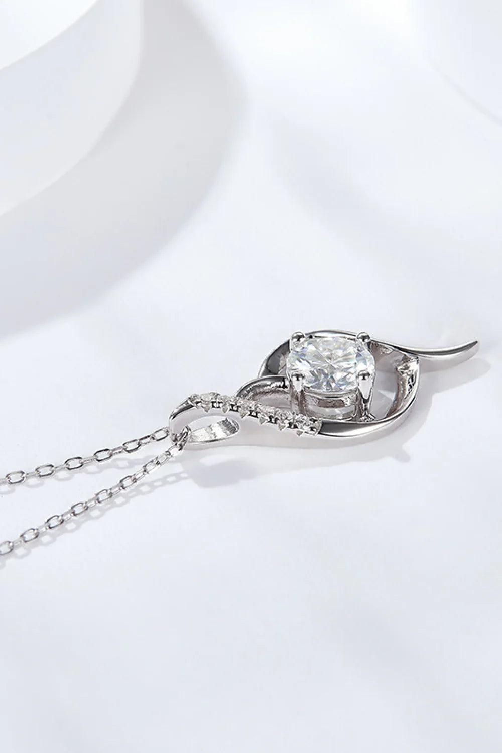 Platinum-Plated 1 Carat Moissanite Necklace - Southern Shores Clothing