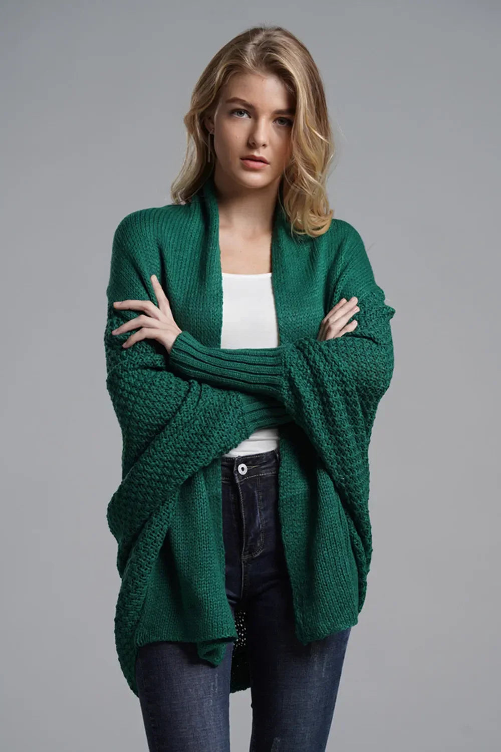 Open Front Batwing Sleeve Cardigan Lightweight - Southern Shores Clothing