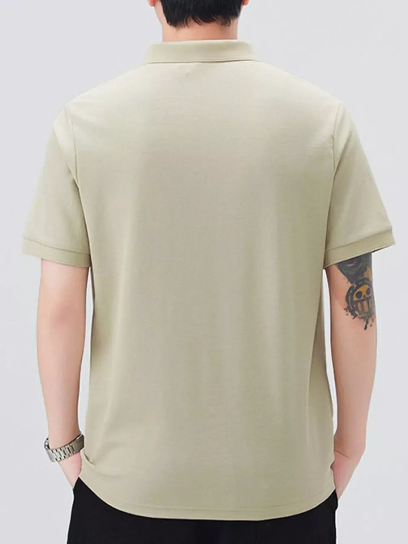 Plus Size Button Detail Polo Shirt Cotton Blend - Southern Shores Clothing