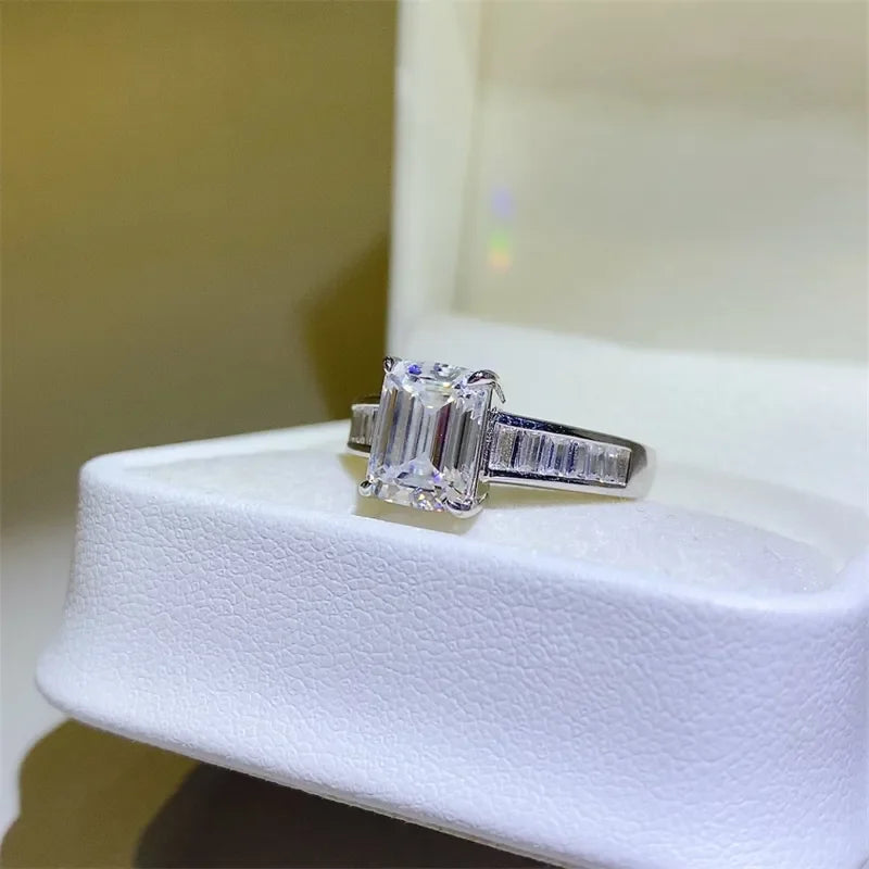Coastal 3 Carat Moissanite Sterling Silver Ring - Southern Shores Clothing
