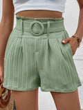 Casual Belted Shorts With Pockets For Everyday Comfort - Southern Shores Clothing