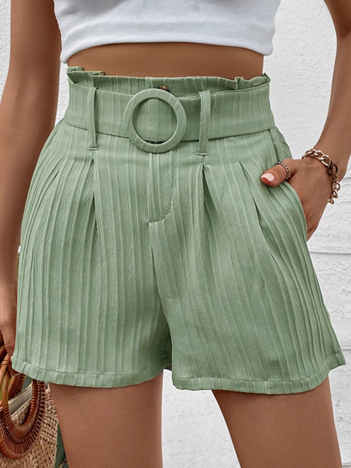 Southern Shores Women's Belted Shorts with Pockets
