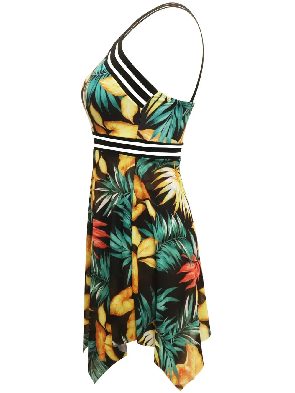 Crisscross Cutout Printed Two-Piece Swim Set With Removable Pads - Southern Shores Clothing