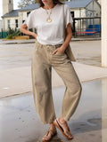Coastal Inspired Wide Leg Denim Jeans Relaxed Fit