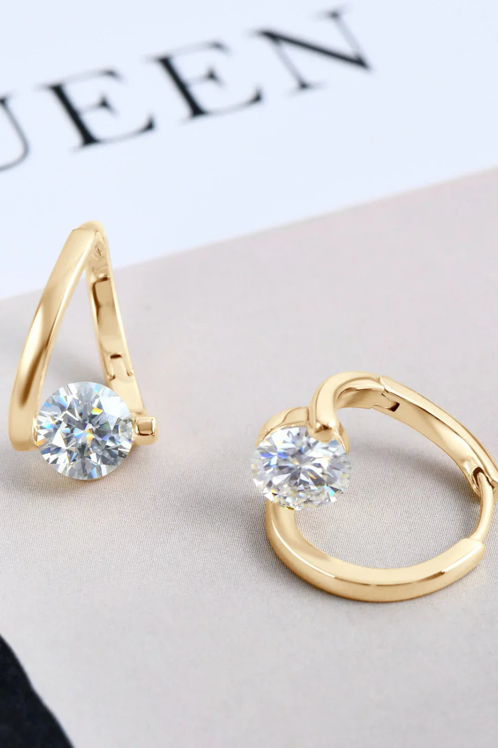 2 Carat Moissanite Heart Earrings in Sterling Silver - Southern Shores Clothing